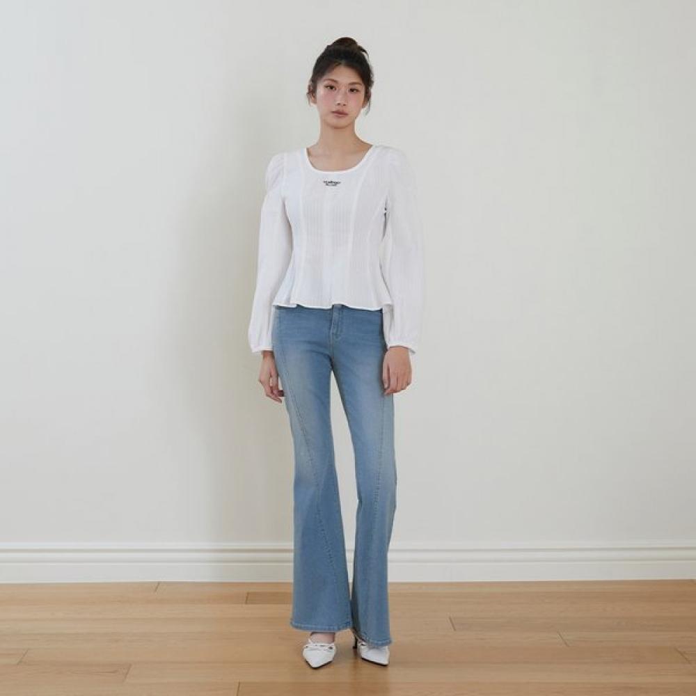 Egoist Square Neck Slim Flare Blouse Es2obl01