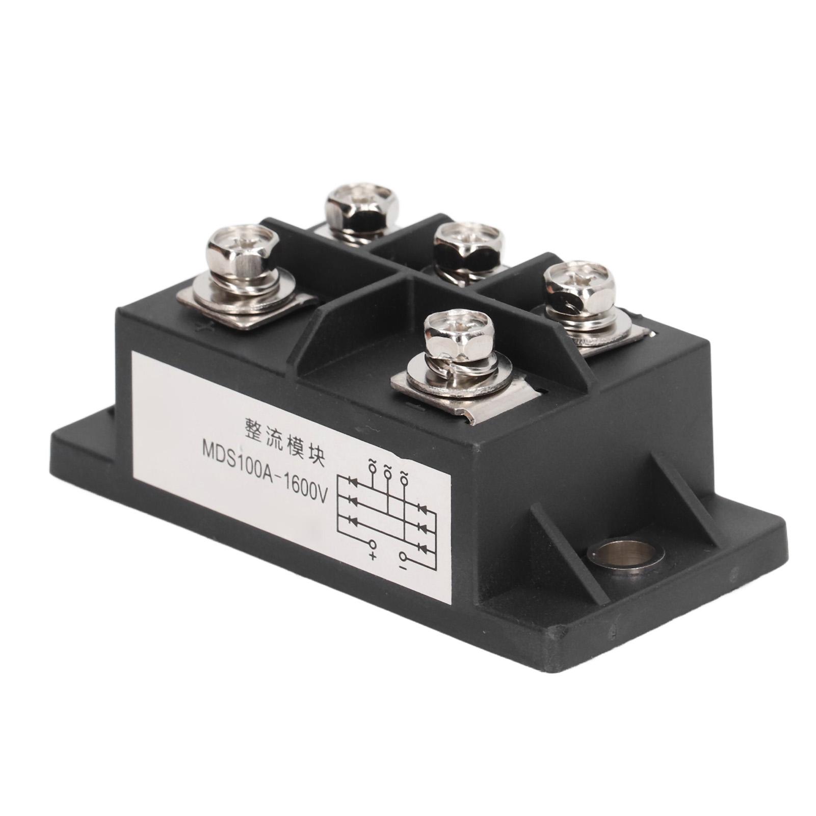 

100A 1600V Мостовий випрямляч, латунна пластина, розсіювання тепла, 3-фазний силовий діодний модуль випрямляча