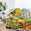 Custom Name Maya the Bee Theme Printed Blanket - Perfect for Couch, Bed, Travel & Outdoor Use | Machine Washable, Cozy & Durable.
