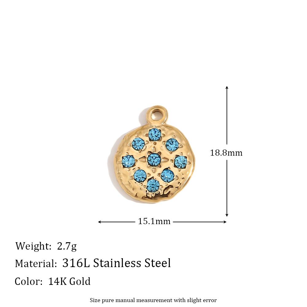 MamacitaSlay Popular biotree heart star moon portrait lucky Chinese "Fu" "Xi" 18K Gold Plated charm stainless steel jewerely