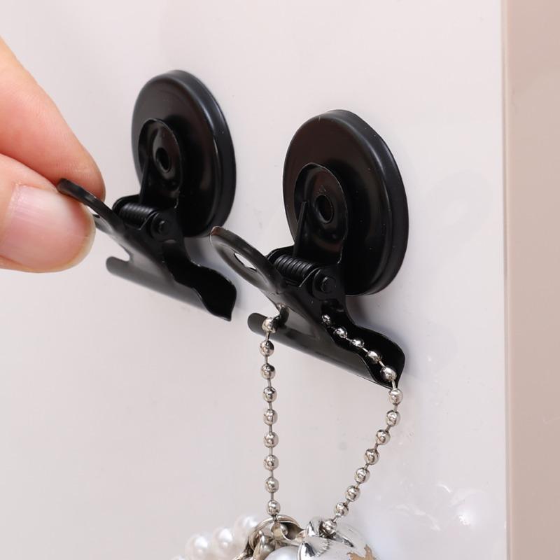 20/1pcs Black Magnet Clips Refrigerator Magnet Clamp Whiteboard Magnetic Photo Wall Metal Storage Hook for DIY Office Kitchen