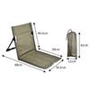Backrest Cushion Foldable Camping Chair Lightweight Oxford Cloth Lazy Chair Back Support Outdoor Relaxing Chair