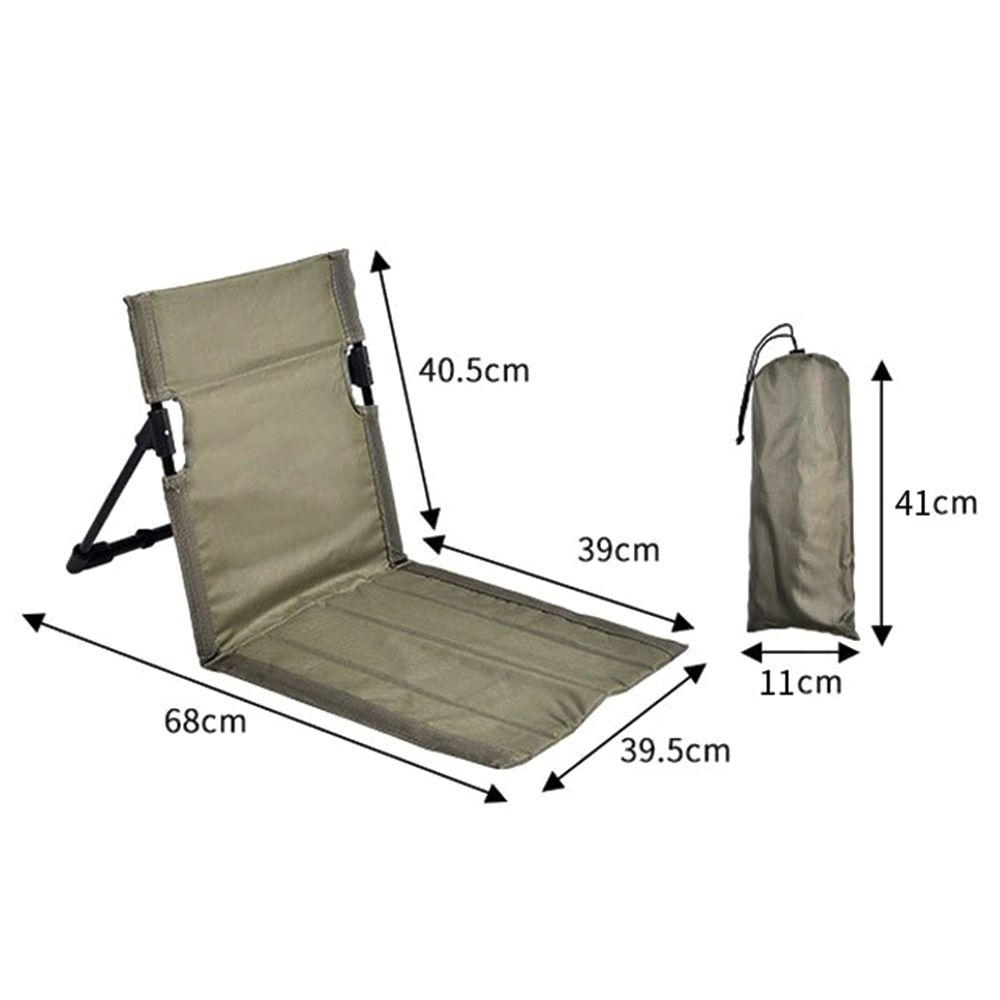 Backrest Cushion Foldable Camping Chair Lightweight Oxford Cloth Lazy Chair Back Support Outdoor Relaxing Chair