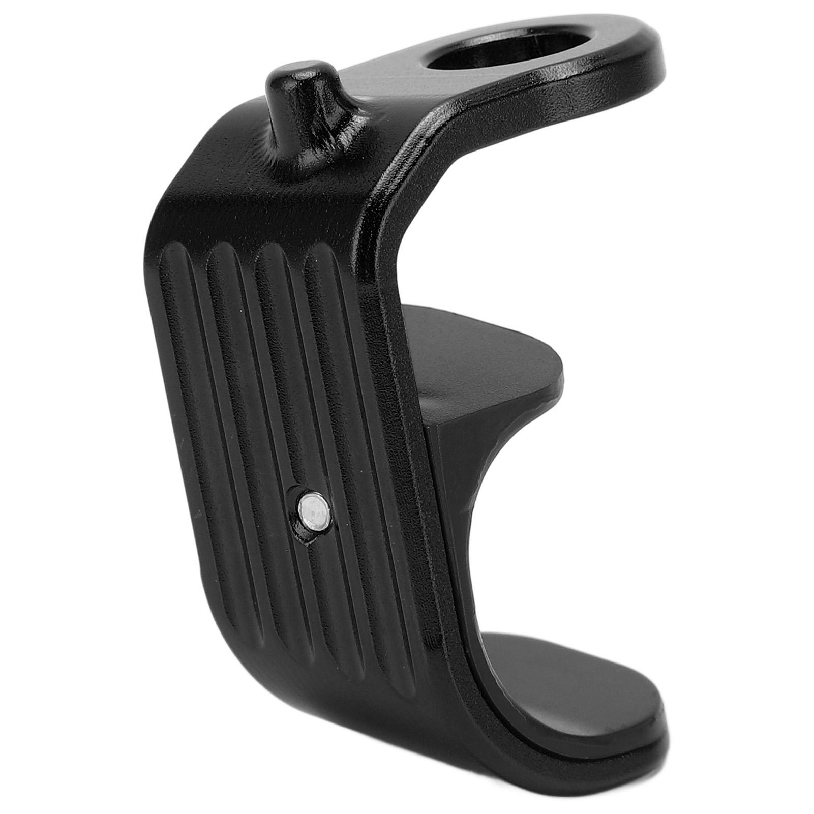 Bicycle E Shaped Buckle Aluminum Alloy Plastic Polished Lightweight Design Bicycle Hook E Buckle for BromptonBlack