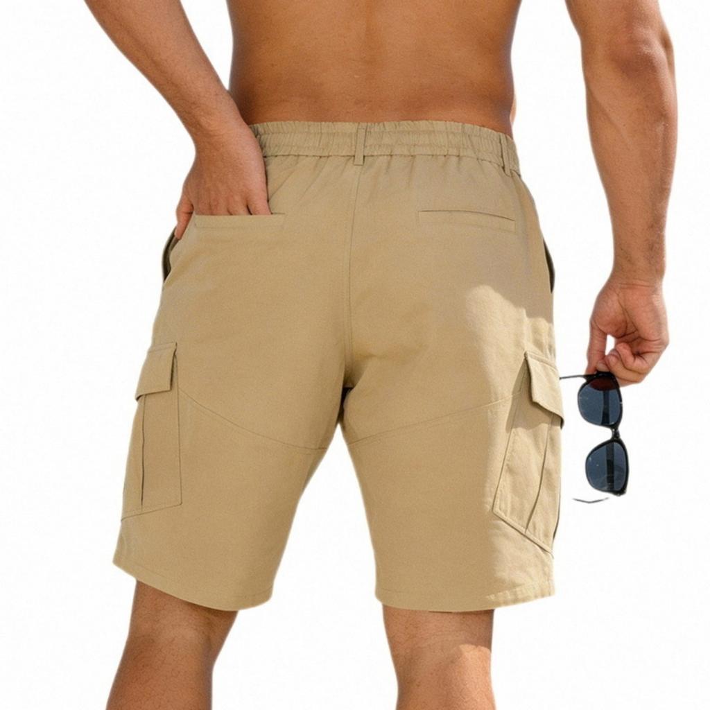 Men's Loose Casual Loose-fit Waist Workwear Multi-pocket Shorts