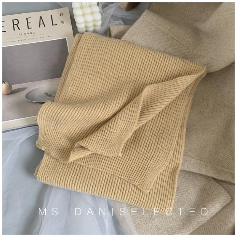 New Scarf for Women in Winter Versatile Soft and Warm Knitted Thickened Ins Student Couple Scarf Trendy
