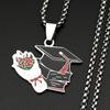 Student Mortarboard Graduation Ceremony Necklace For Women Men Stainless Steel Bachelor Cap Chain Back To School Jewelry Gifts