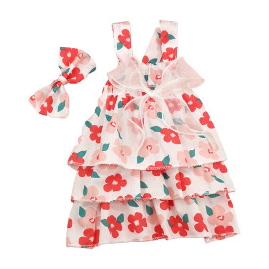 1 sada Pet Dress Měkký Pohodlný vrstvený design Bez rukávů Citronový potisk Denní nošení