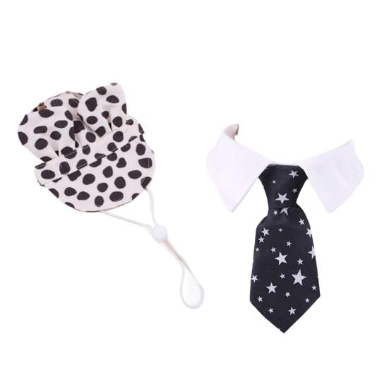 Pet Baseball Cap with Ear Holes Adjustable Cat Sun Protection Hat with Collar/Glasses Accessories for Smalls Cats Dogs