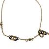 HERMES Shurmail PM Chain Jewelry Necklace Buffalo horn / Metal Gold/Brown