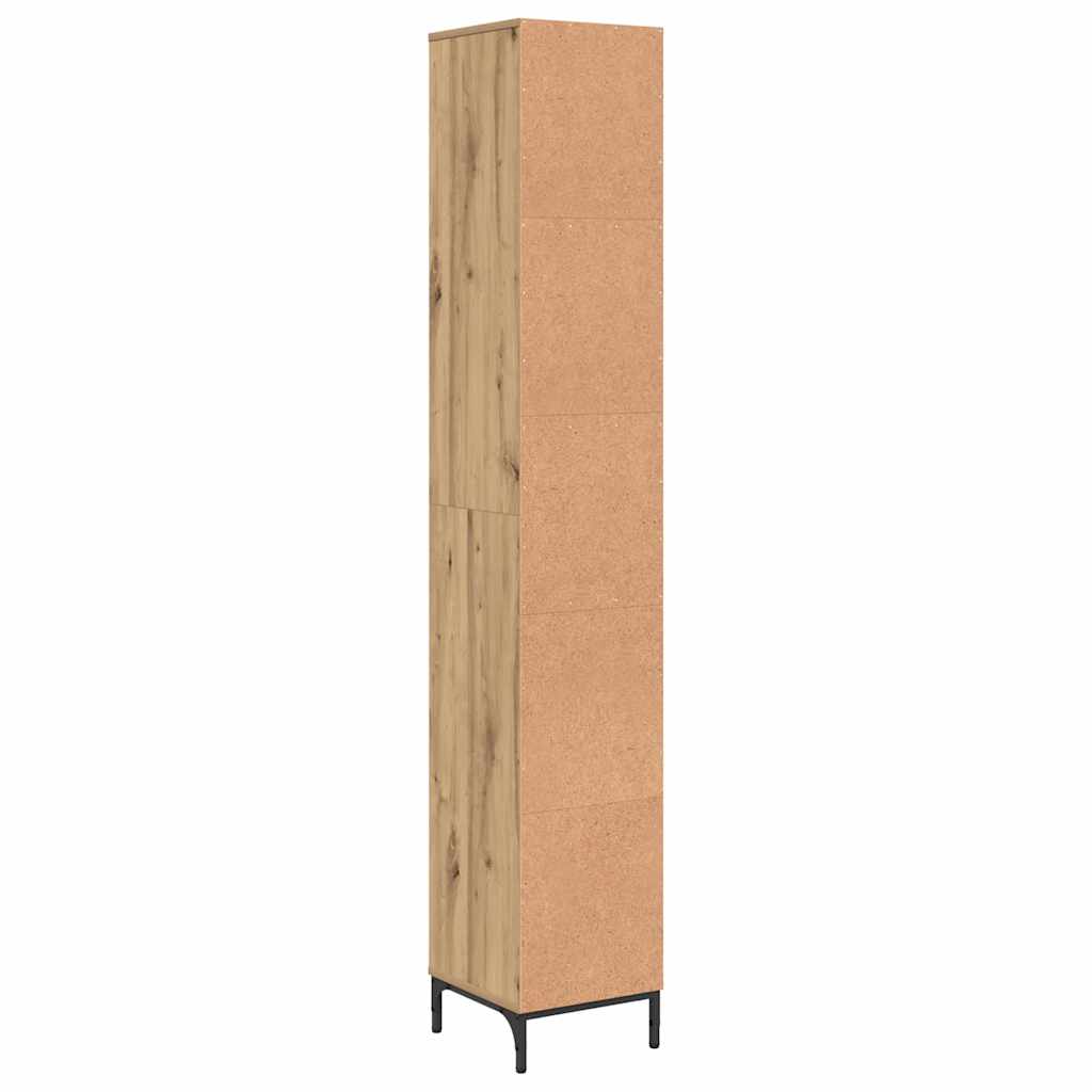 Bathroom Cabinet with Storage Artisan Oak Finish 31.5 X 33 X 190 Cm