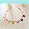 Stylish Multi-color Butterfly Charm Necklace Trendy Minimalist Choker For Women