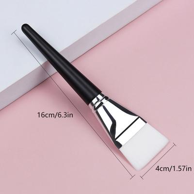Flat Head Thin Facial Mask Brush White Soft Hair Body Application Brush Beauty Salon Specific Tool Foundation Make-Up Brush