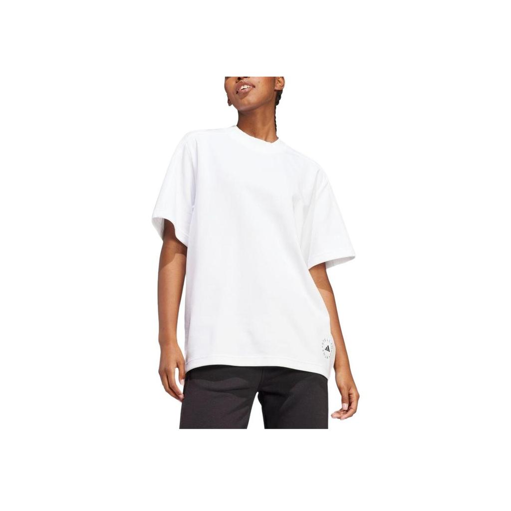 Adidas Co-Branded Solid Color Round Neck Casual Short Sleeve Vintage T-Shirt Unisex Tops White IB6855