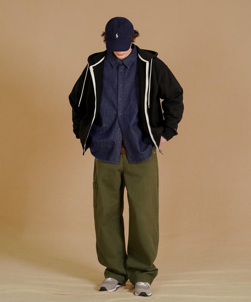 Wv Project Easy Heavy Cotton Zip-Up Black Mjhd7781