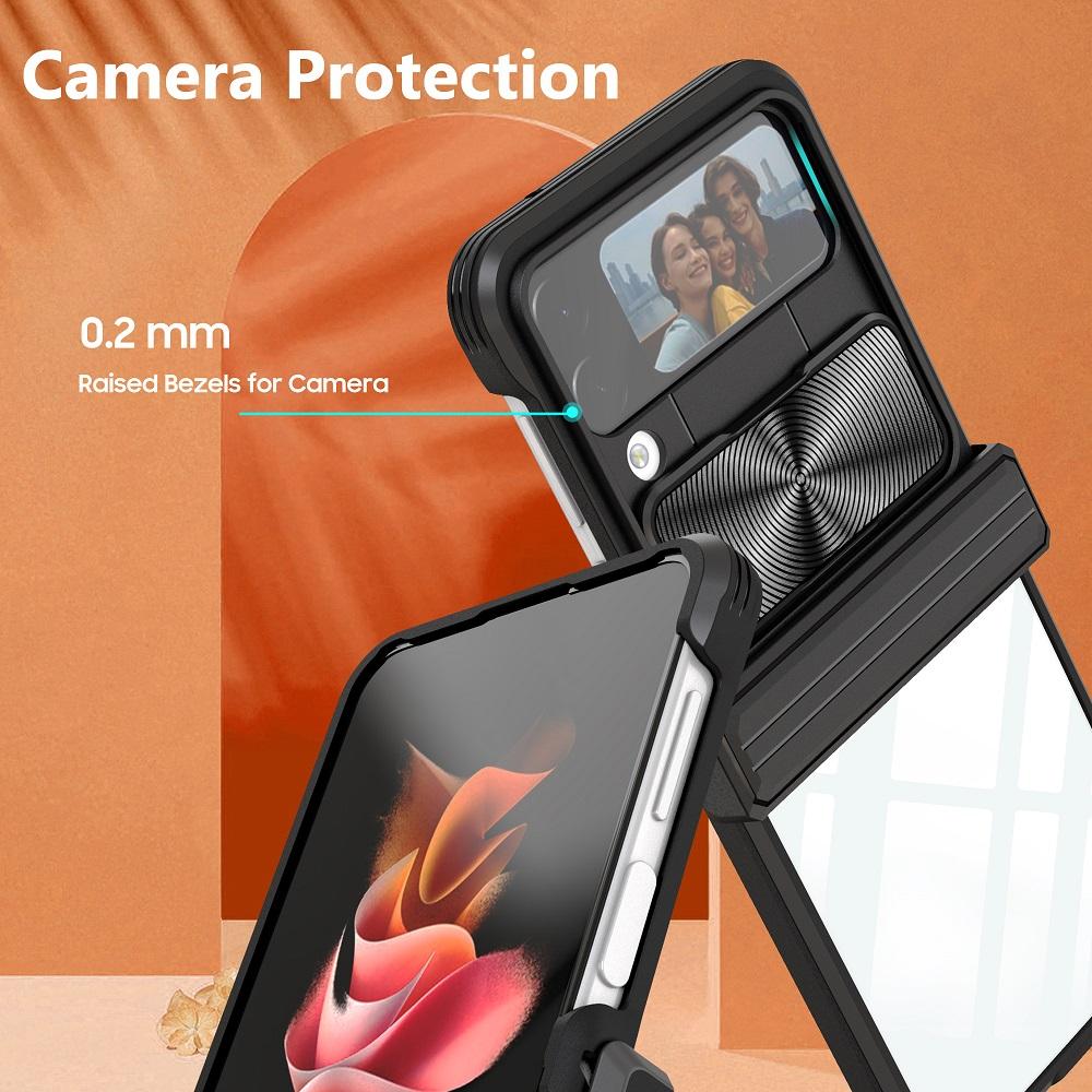 Capa For Samsung Galaxy Z Flip 4 5g Hinge Case Armor Slide Camera Lens Protection Cover For Samsung Galaxy Z Flip4 Fundas