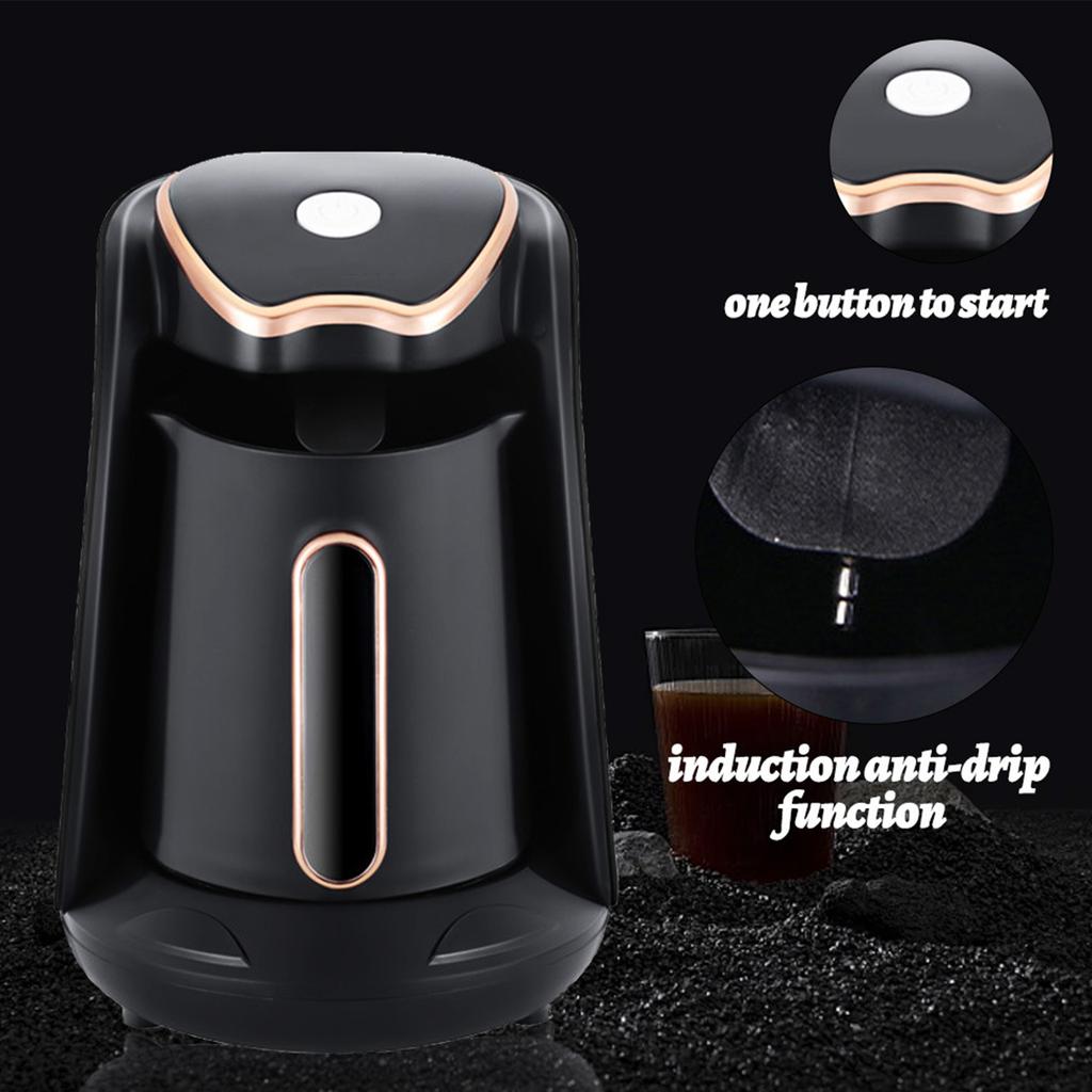 250ML Electric Turkish Greek Coffee Maker Boiled Coffee Kettle Automatic Turkish/Greek Coffee Machine for Coffee Tea & Milk