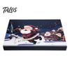 Holiday Party Supplies Christmas Countdown Gift Packaging Box, Xmas Advent Calendar with 24 Present Boxes Slots, DIY Fillable Empty Storage