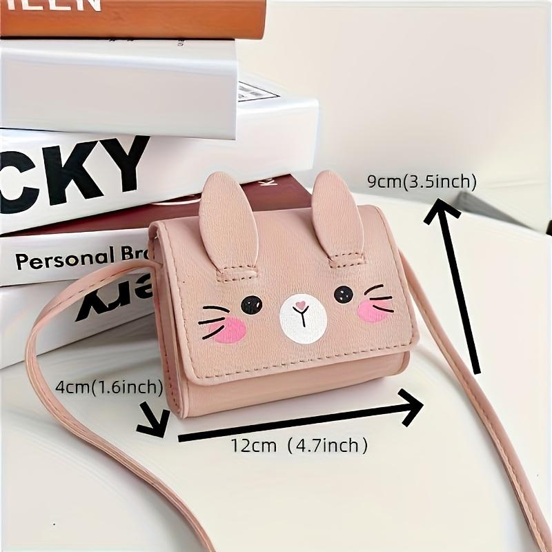1pc Cute Bunny Face Crossbody Bag with Adjustable Strap Shoulder Bag for Daily Casual Outings, Lightweight Travel, Cartoon Style