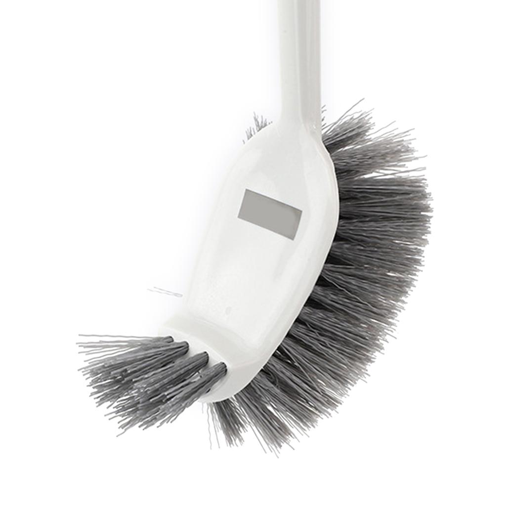 Toilet Brush & Holder Set Toilet Brush Deep Cleaning Toilet Brush with Edge Cleaner Flexible Toilet Brush Holder