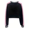 European and American sports style digital printed ball jersey loose long sleeved street V-neck personalized short top