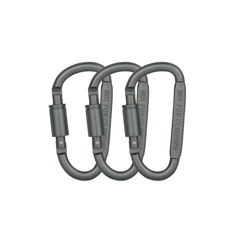 8cm D-Ring Carabiner Hooks Camping Equipment Alloy Aluminum Survival Gear Camp Mountaineering Hook Outdoor Travel Kit Carabiner