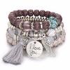 DIEZI Bracelets Perles Cristal Bohème pour Femmes Hommes Bracelet Féminin Pompon Charms Pierre Naturelle Bracelet Cadeau pulseira feminina