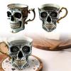 Tasse à café crâne en résine élégante Design Bonehead Ensemble de tasses à café et à thé crâne gothique Crusher Fête d'Halloween