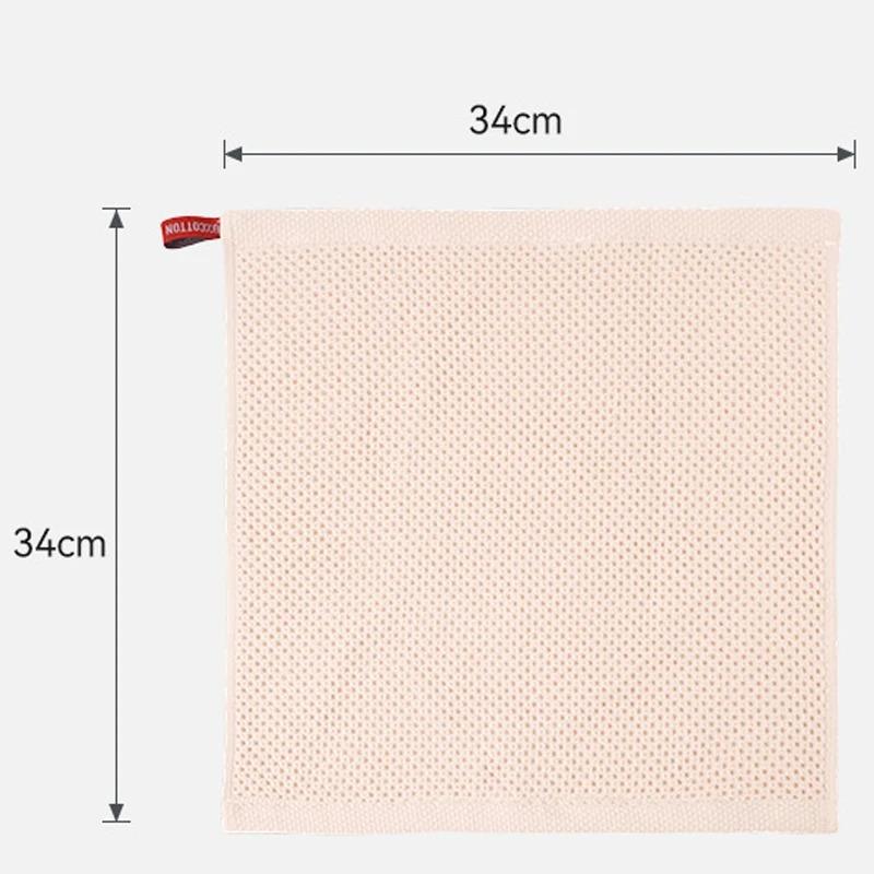 1-6PCS Kitchen Home Absorbent Dishcloth Cotton Towel Dish Rags Honeycomb Breathable Face Wash Towel Cleaning Cloth Wash Cloth
