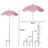 Rain Protection Garden Parasols With Stake 360 Degree Adjustable Garden Umbrella Shade Easy Installation Large