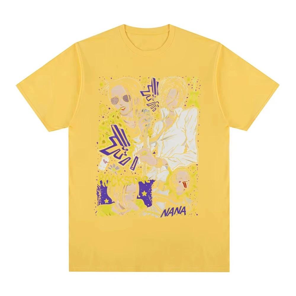 Men Women Vintage  Harajuku Short Sleeve Tshirts Nana Osaki Japanese Manga Black Stones Tshirt Cotton Casual Loose T Shirts