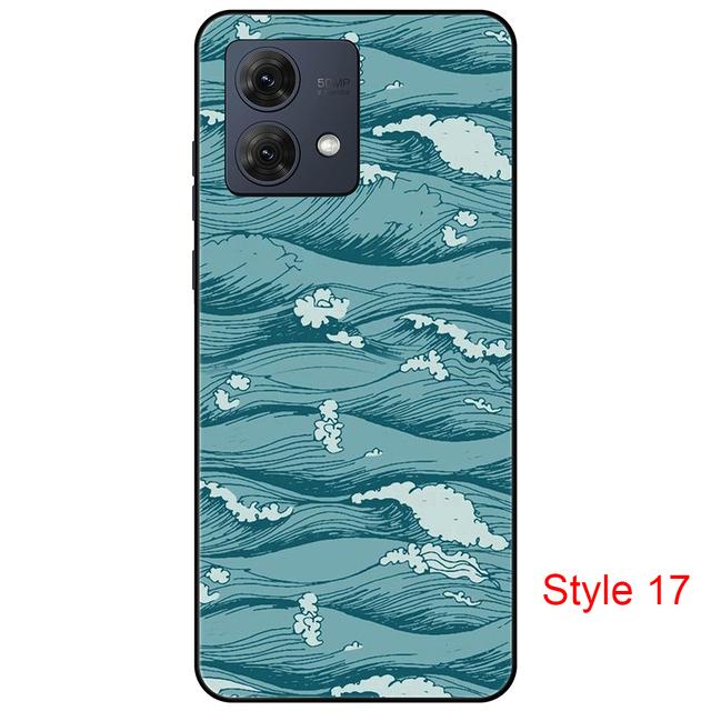 TEYYOS Cover In Fibra Per Motorola Moto G84 5G – Custodia Silicone TPU Antiurto, Bumper, Nero