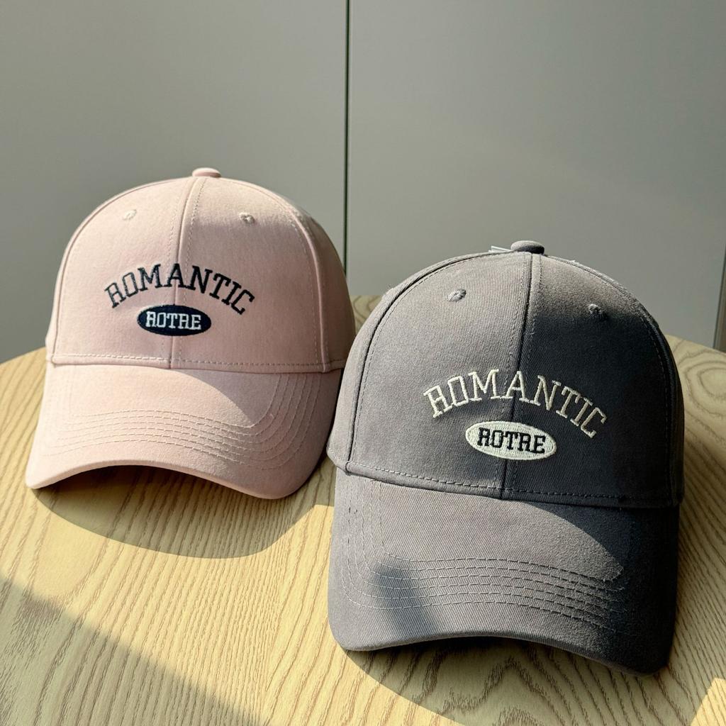 New Hard-brim Baseball Cap for Men and Women, Casual Versatile Hat with Embroidered Letters, Korean Style, Sun-shading, Face-slimming Duckbill Cap