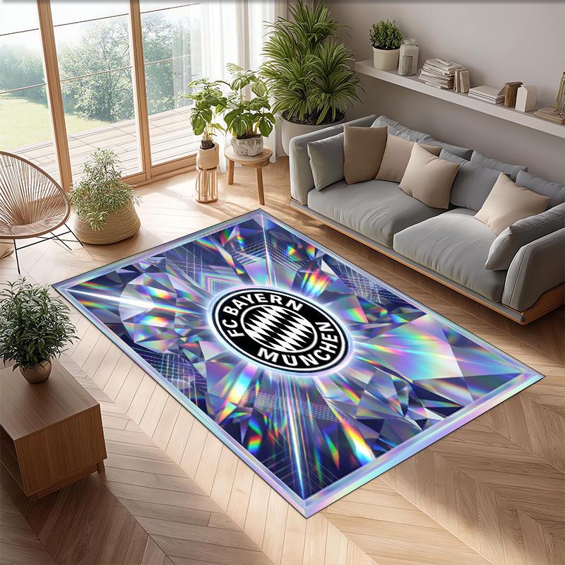 Bayern Munich Printed Flannel Area Rug Non Slip Soft Polyester Floor Carpet Indoor Decor Mat for Bedroom Living Room Sofa Game Room Home Decoration