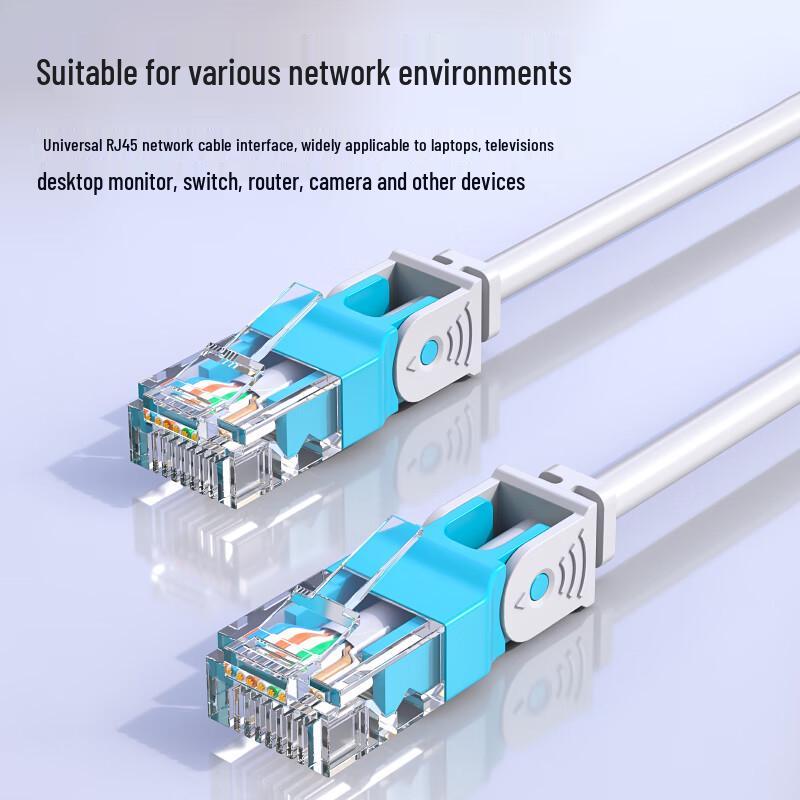 HAILE 90-Degree Right-Angle L-Shaped Cat 6 Gigabit Copper Network Cable
