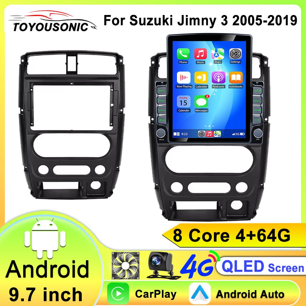 Android 13 auto pentru Suzuki Jimny 3 2005-2019 Carplay auto radio stereo multimedia player navigație GPS DVD fără 2DIN WIFI BT