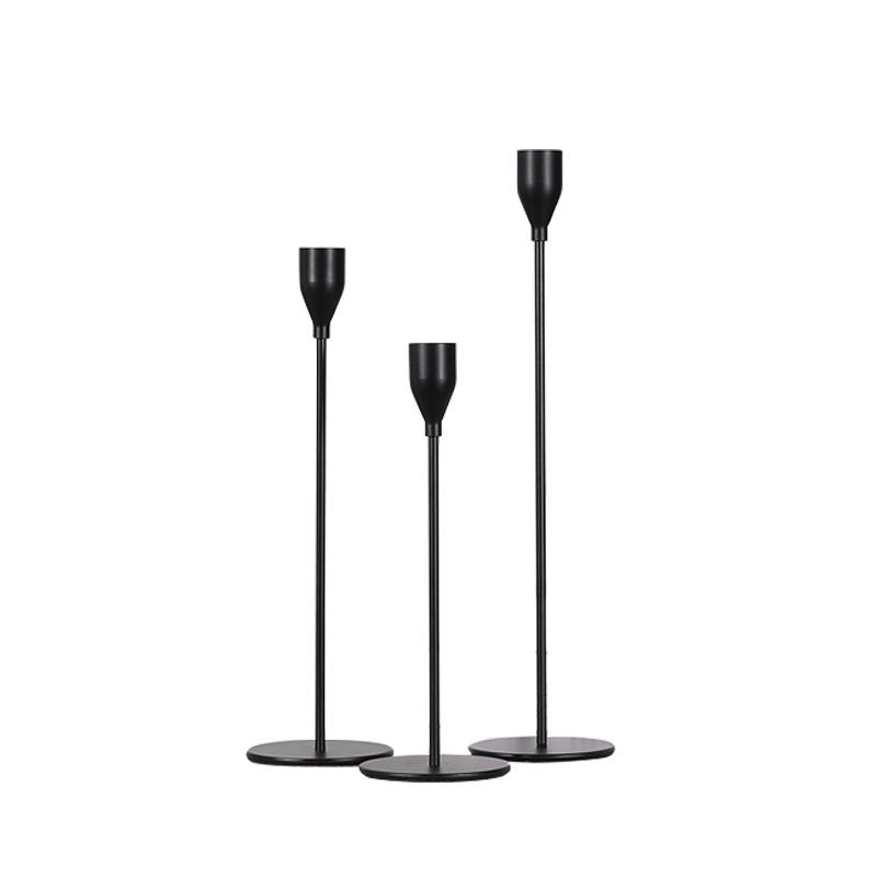 Golden Iron Candlestick Ornament for Romantic Candlelight Dinners - Creative Home Decoration Handicraft