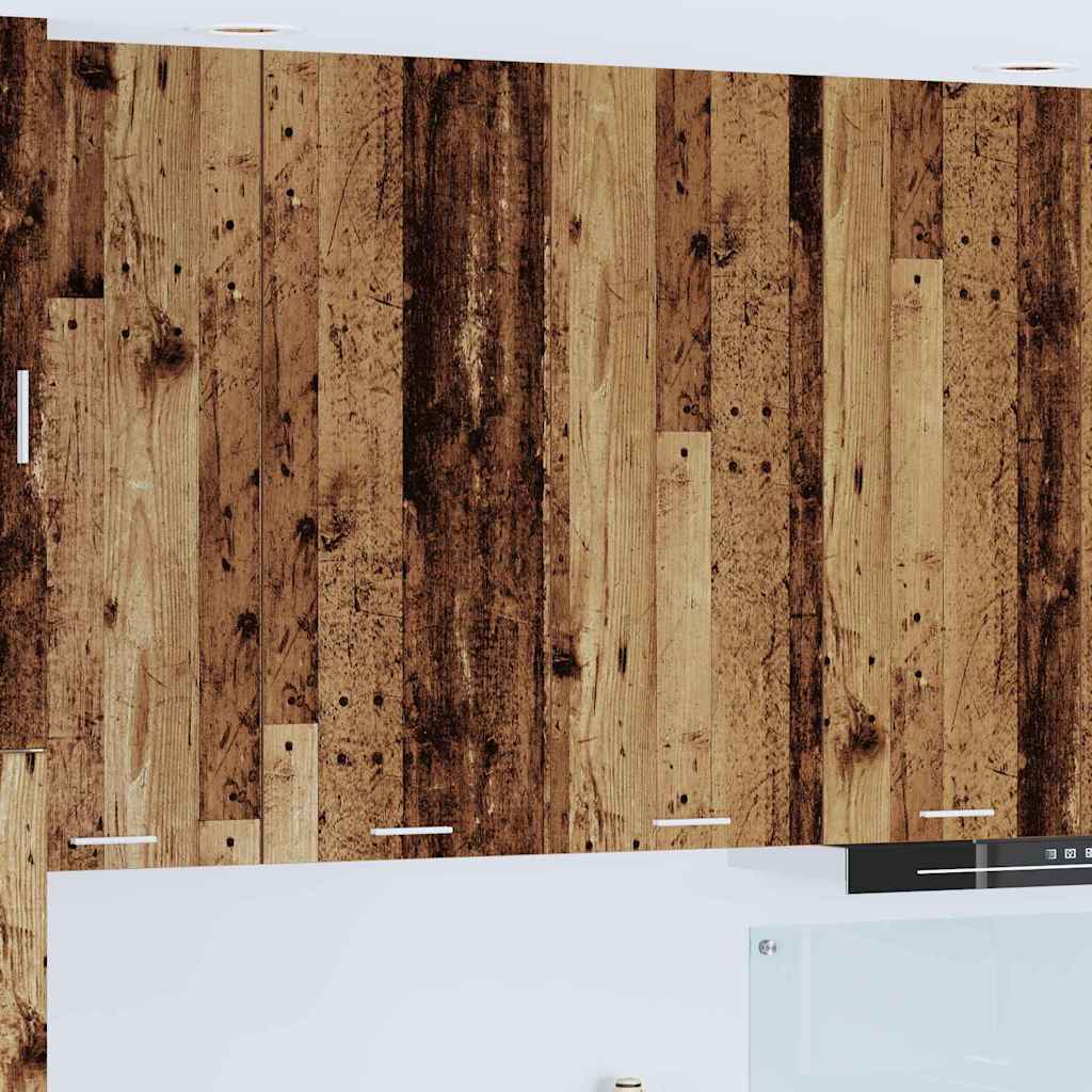 Hanging Cabinet with Door Rustic Wood Look 80 X 31 X 100 Cm Engineered Wood