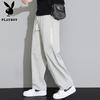Playboy Men's Straight Fit Ice Silk Casual Pants