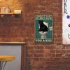 Metal Poster Wall Decor, Retro Vintage Black Cat Rectangle, Bar Pub Home Art