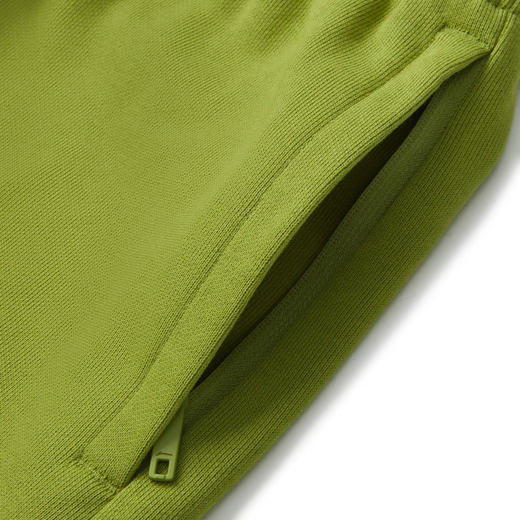 Li Ning Lifestyle Series Sport Minimalist Solid Color Letter Elastic Casual Shorts Men Shorts Grasshopper-Green AKSV283-3