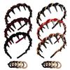 3Pcs Elegant Headband with Teeth Decorative Hair Band with 5 Hair Ties Fashion Hair Accessories Gifts for Women Girls