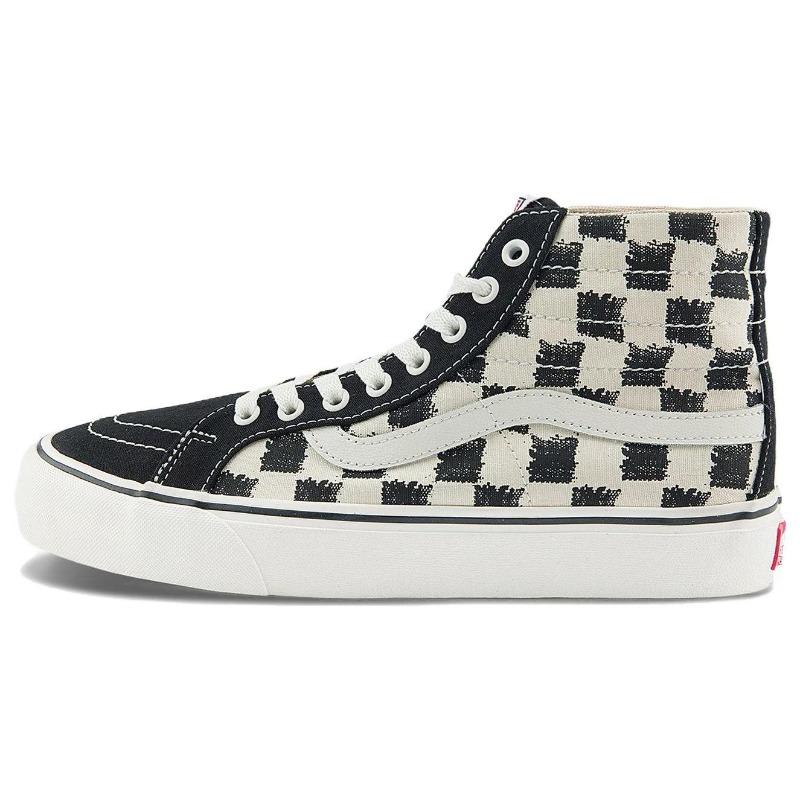 Vans SK8 Unisex High Top Sneakers Black White Checkerboard VN0A4BX6KIG 40
