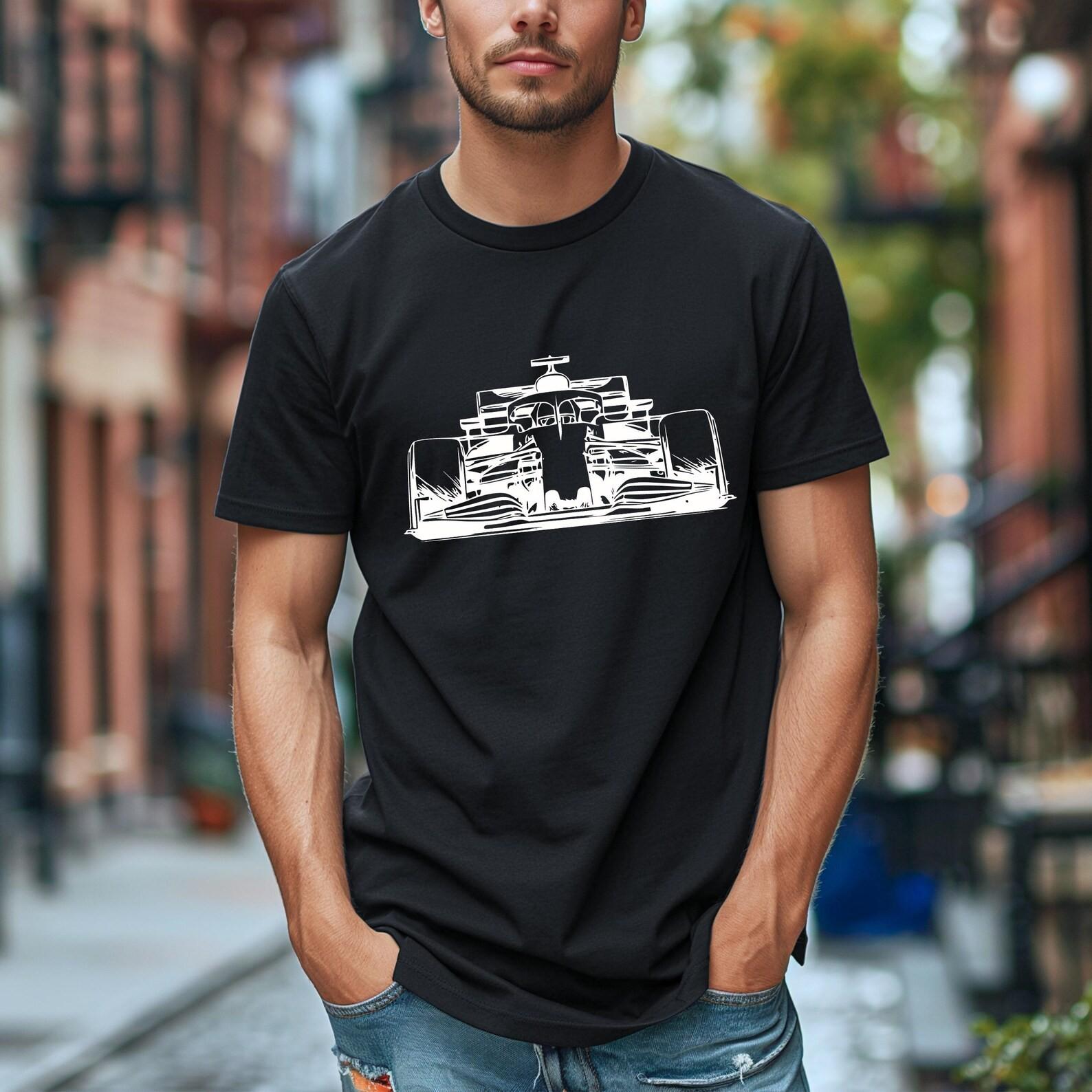 Minimalist F1 Race Car T Shirt Formula Racing Motorsport Graphic Tee S разноцветный
