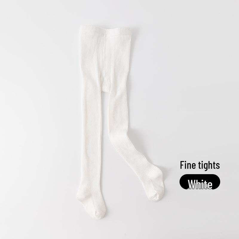 Spring & Autumn Solid Color Striped Baby Girls' Leggings & Bodysuit Pantyhose