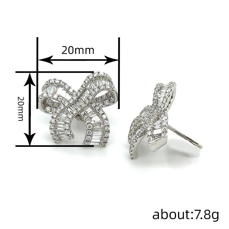 Fashion Copper Alloy Zircon Jewellery Drop Earrings For Women Wedding Party Gifts