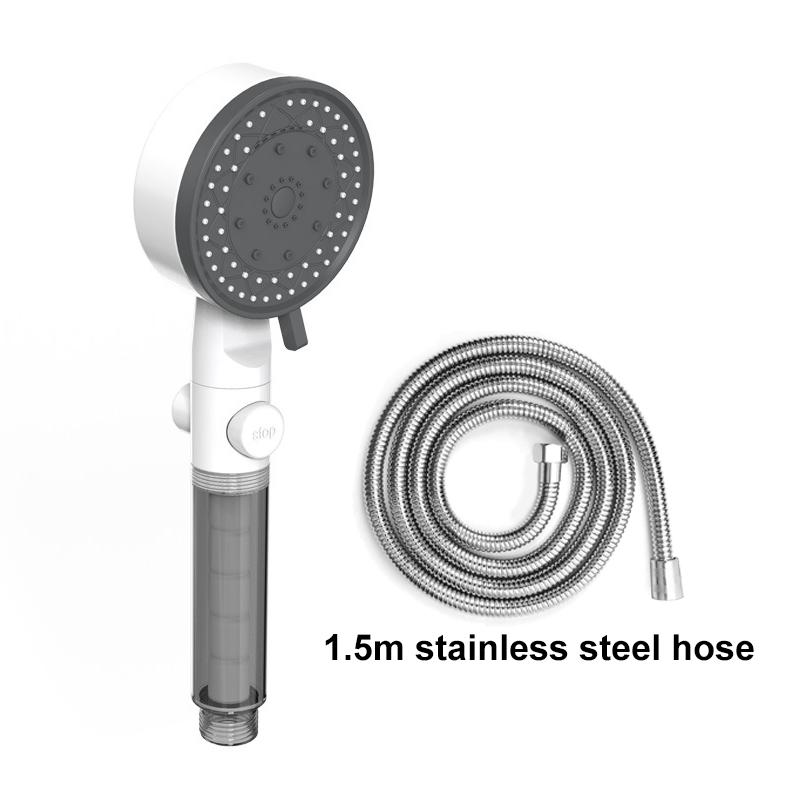 VILOYI 10 Modes High-Pressure Filtered Shower Head One Key Stop Water Bathroom Handheld Showerhead Portable Shower Nozzle