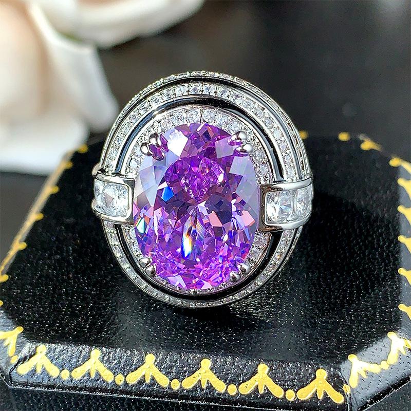 Jewelry Set Zircon Ring Necklace High Style Light Luxury Fashion Women'S
