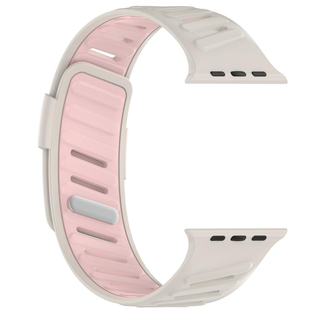 Dvoubarevný sportovní řemínek pro Apple Watch Ultra 3/2/1 49mm 41 42 45 44 46mm prodyšný silikonový pásek pro Iwatch řadu 11 10 9 8 7 SE