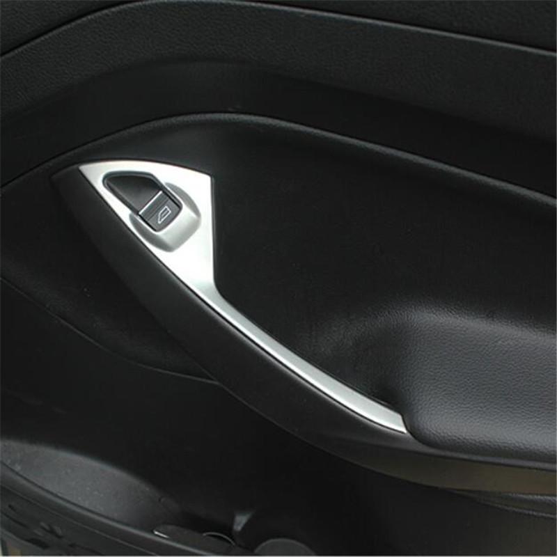 4pcs/set Stainless steel Car accessories Interior Door armrest handle panel decoration Sticker For Ford ESCAPE KUGA 2013-